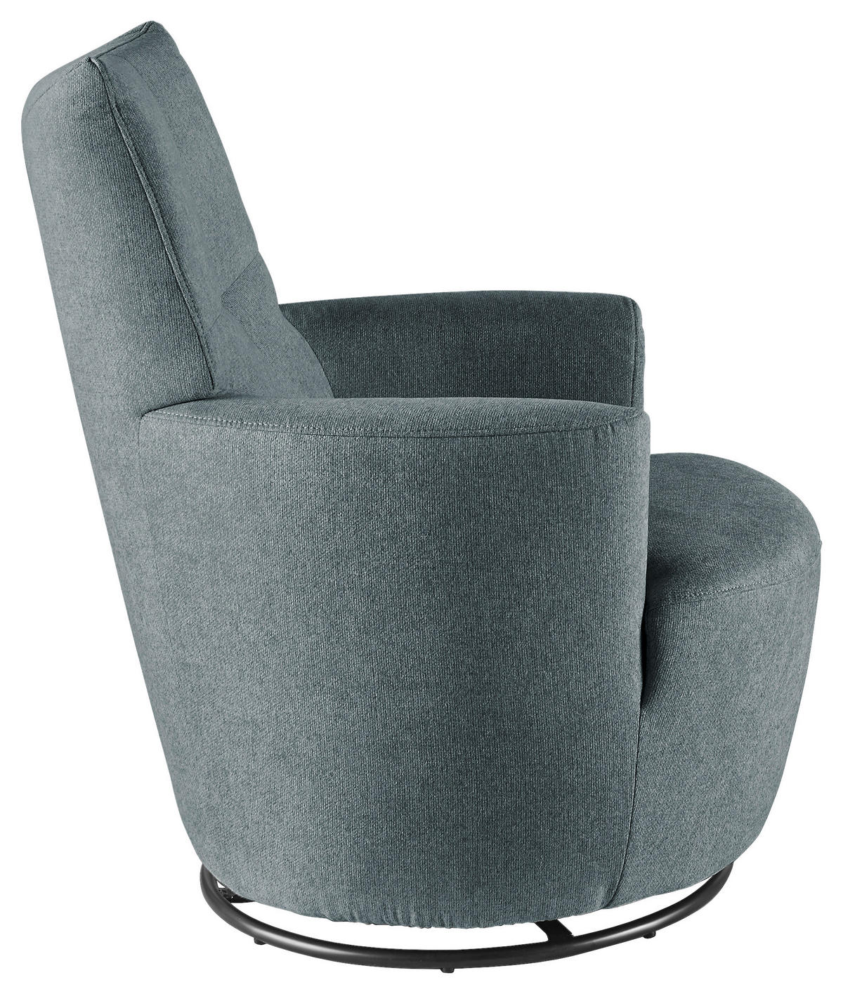 SESSEL Webstoff Blau    - Blau/Schwarz, Design, Textil/Metall (80/96/88cm) - SetOne by Musterring