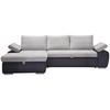ECKSOFA in Flachgewebe Hellgrau, Dunkelgrau  175/271 cm  - Dunkelgrau/Hellgrau, Design, Kunststoff/Textil (175/271cm) - Xora