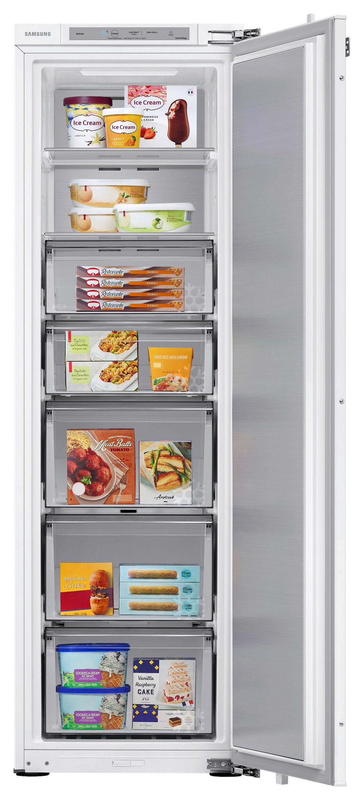 EINBAUGEFRIERSCHRANK BRZ22720EWW/EF  - Weiß, Basics, Glas/Kunststoff (54,0/177,5/55,0cm) - Samsung