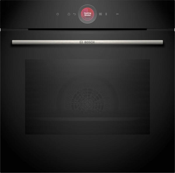 UGRADNA RERNA - crna, Dizajnerski, staklo/metal (59,4/59,5/54,8cm)