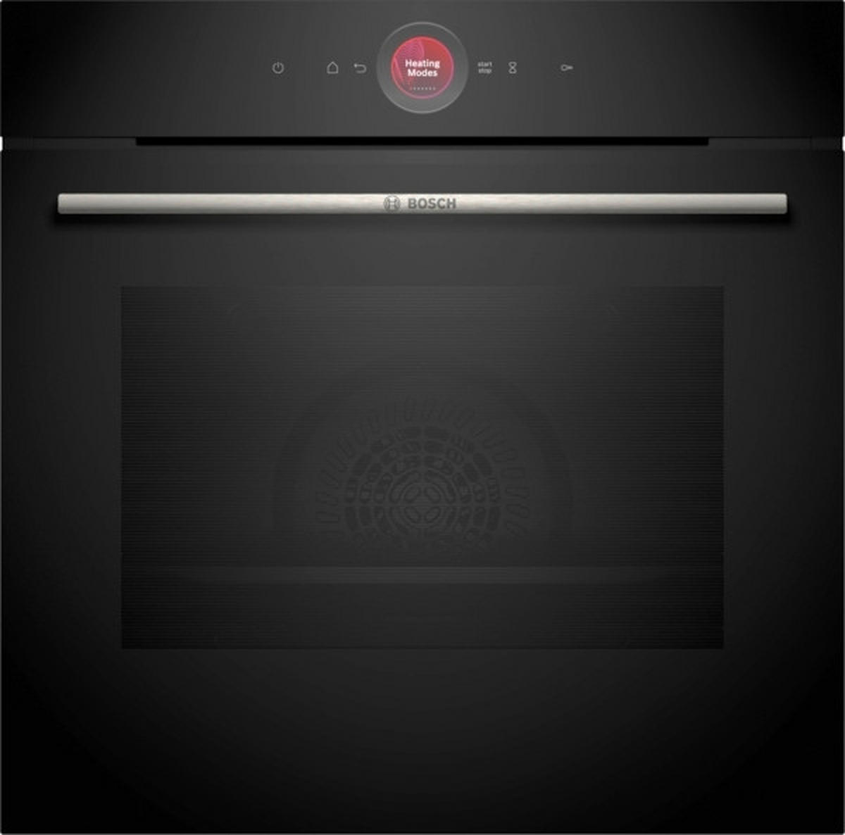 UGRADNA RERNA - crna, Dizajnerski, staklo/metal (59,4/59,5/54,8cm)