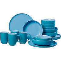KOMBISERVICE Blau 16-teilig JASPER  - Blau, Design, Keramik (41/39/34cm) - Ritzenhoff Breker