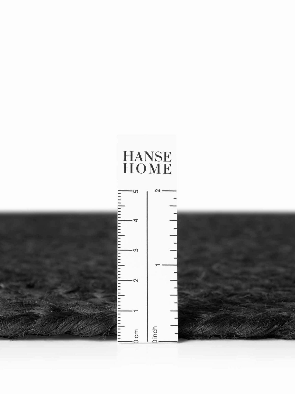 JUTETEPPICH 60/90 cm Juno Schwarz rechteckig  - Schwarz, Natur, Textil (60/90cm) - Hanse Home