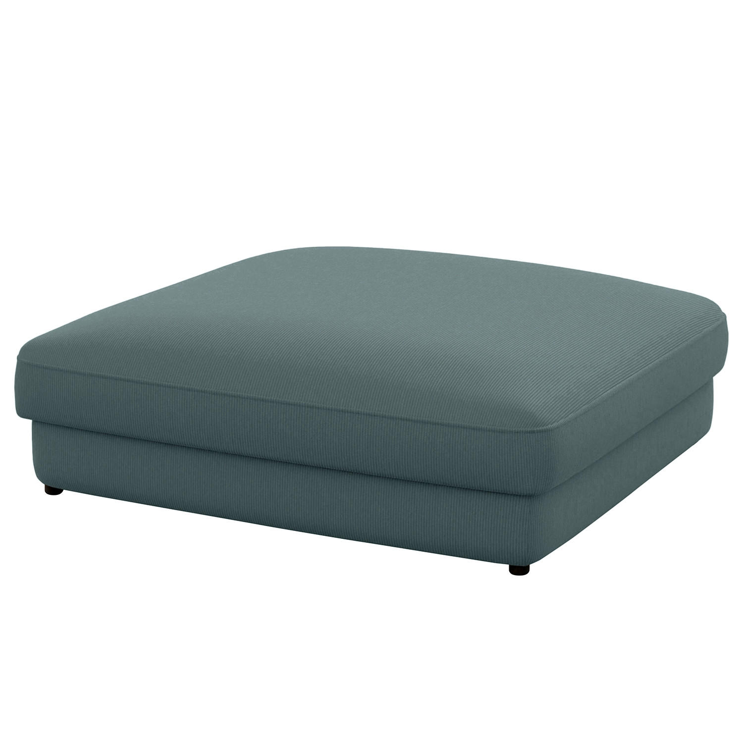 HOCKER in Textil Blaugrau  - Blaugrau/Schwarz, Modern, Kunststoff/Textil (133/43/133cm) - Trendmanufaktur