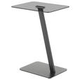 BEISTELLTISCH in Metall, Glas 40/30/55 cm  - Schwarz/Grau, Design, Glas/Metall (40/30/55cm) - Carryhome