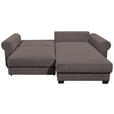 ECKSOFA Braun Cord  - Schwarz/Braun, KONVENTIONELL, Kunststoff/Textil (255/185cm) - Hom`in