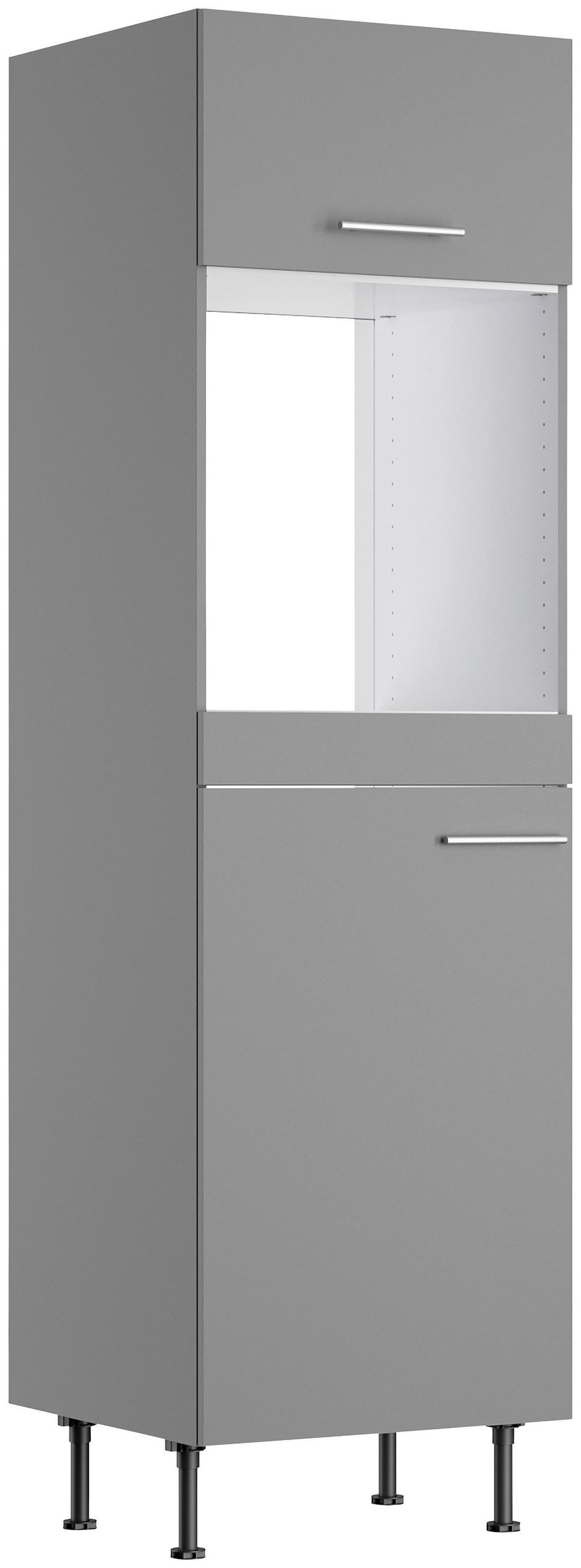 KÜCHENLEERBLOCK 270 cm   in Grau  - Edelstahlfarben/Anthrazit, Basics, Holzwerkstoff/Metall (270cm) - Optifit
