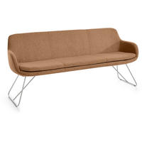 SITZBANK 180/87/65 cm Webstoff Terracotta Metall  - Edelstahlfarben/Terracotta, Design, Textil/Metall (180/87/65cm) - Musterring