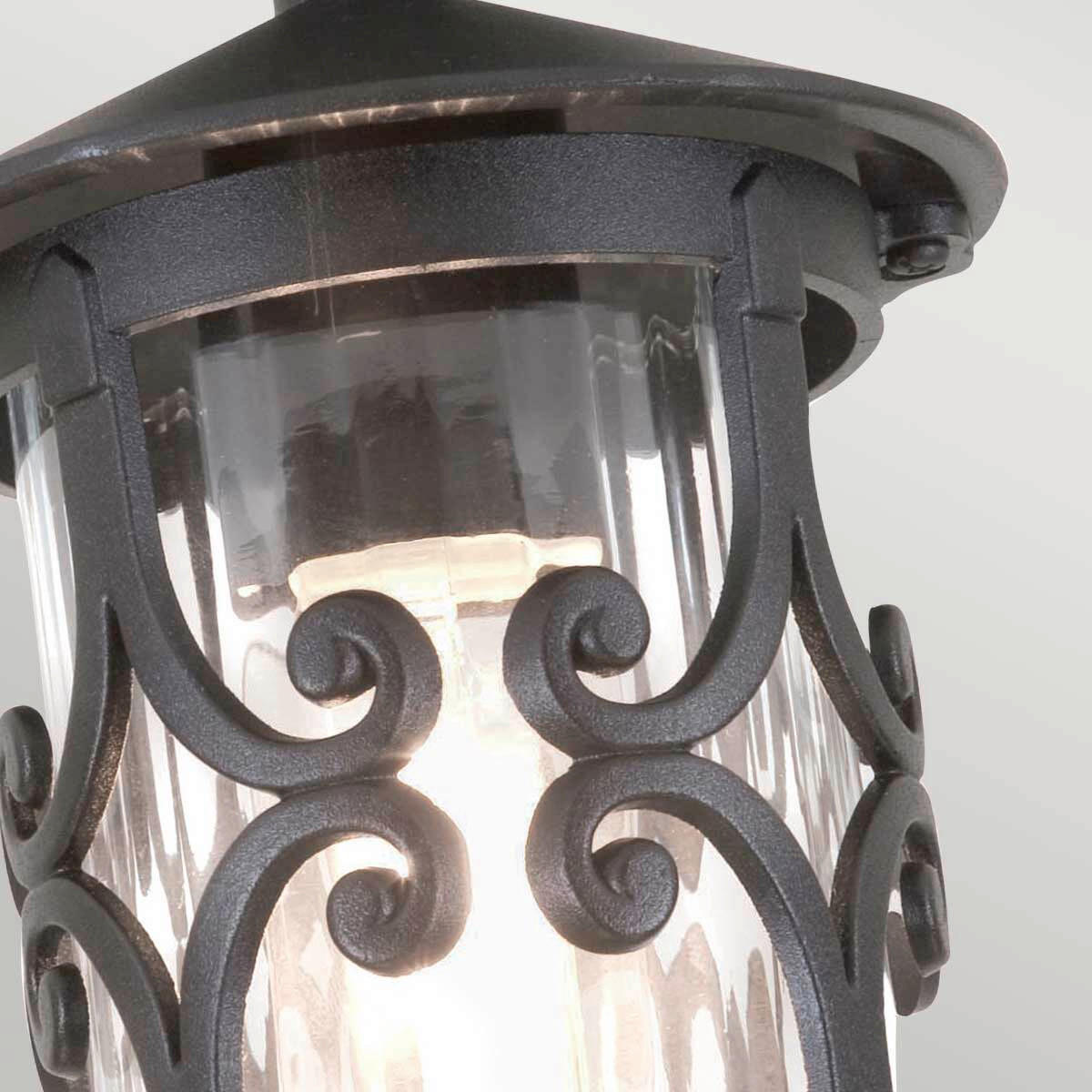 AUSSENDECKENLEUCHTE Hereford 15/26 cm  - Schwarz, Konventionell, Glas/Metall (15/26cm) - Elstead Lighting