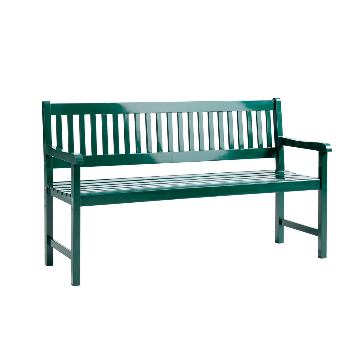 GARTENBANK 150/89/59 cm Mahagoni   - Dunkelgrün/Grün, Natur, Holz (150/89/59cm) - Gardenson