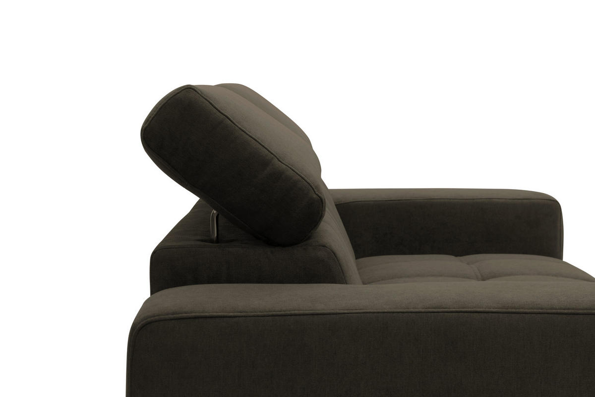 2-SITZER-SOFA TRENTO Mikrofaser  - Dunkelgrau/Schwarz, MODERN, Textil/Metall (208/79/104cm) - MID.YOU