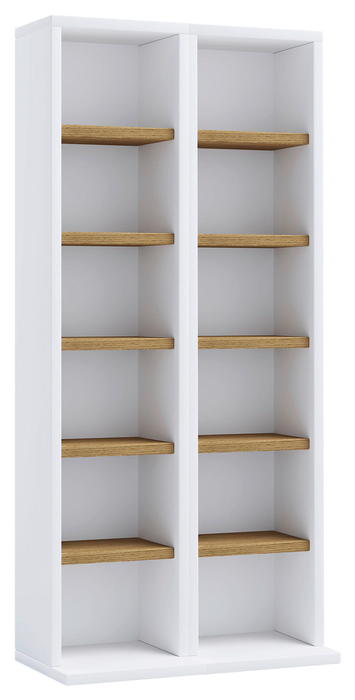 CD-Regal Milano Weiß Honigeiche Dekor