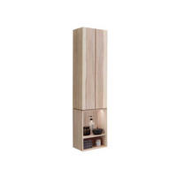 HOCHSCHRANK 38,4/172,8/33,1 cm  - Eschefarben, MODERN, Glas/Holz (38,4/172,8/33,1cm) - Valdera