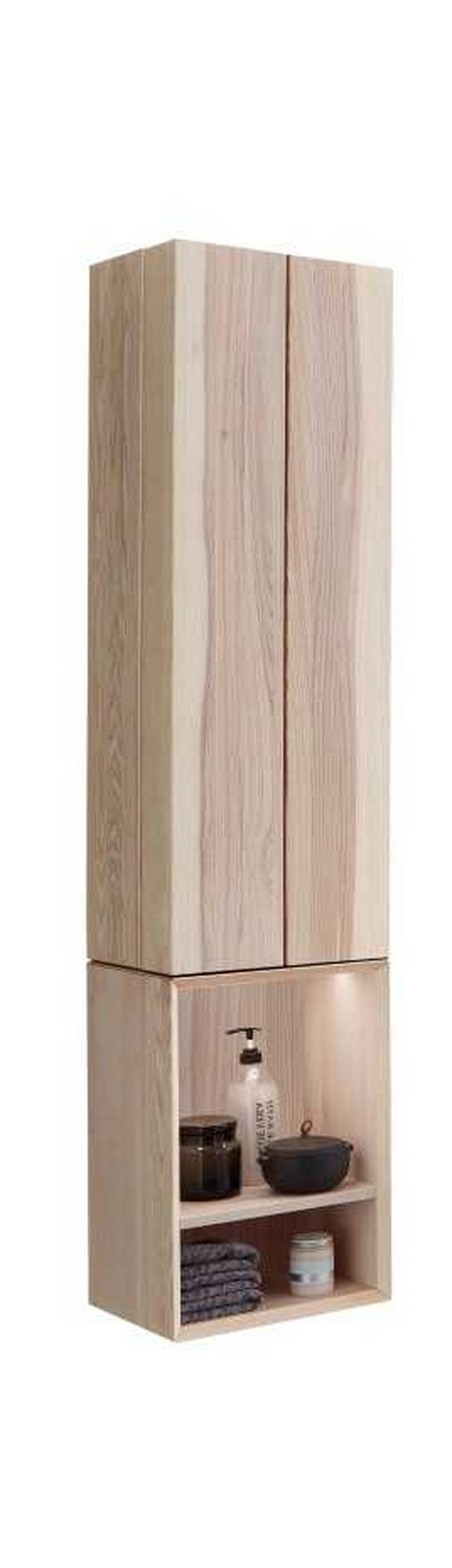 HOCHSCHRANK 38,4/172,8/33,1 cm  - Eschefarben, MODERN, Glas/Holz (38,4/172,8/33,1cm) - Valdera