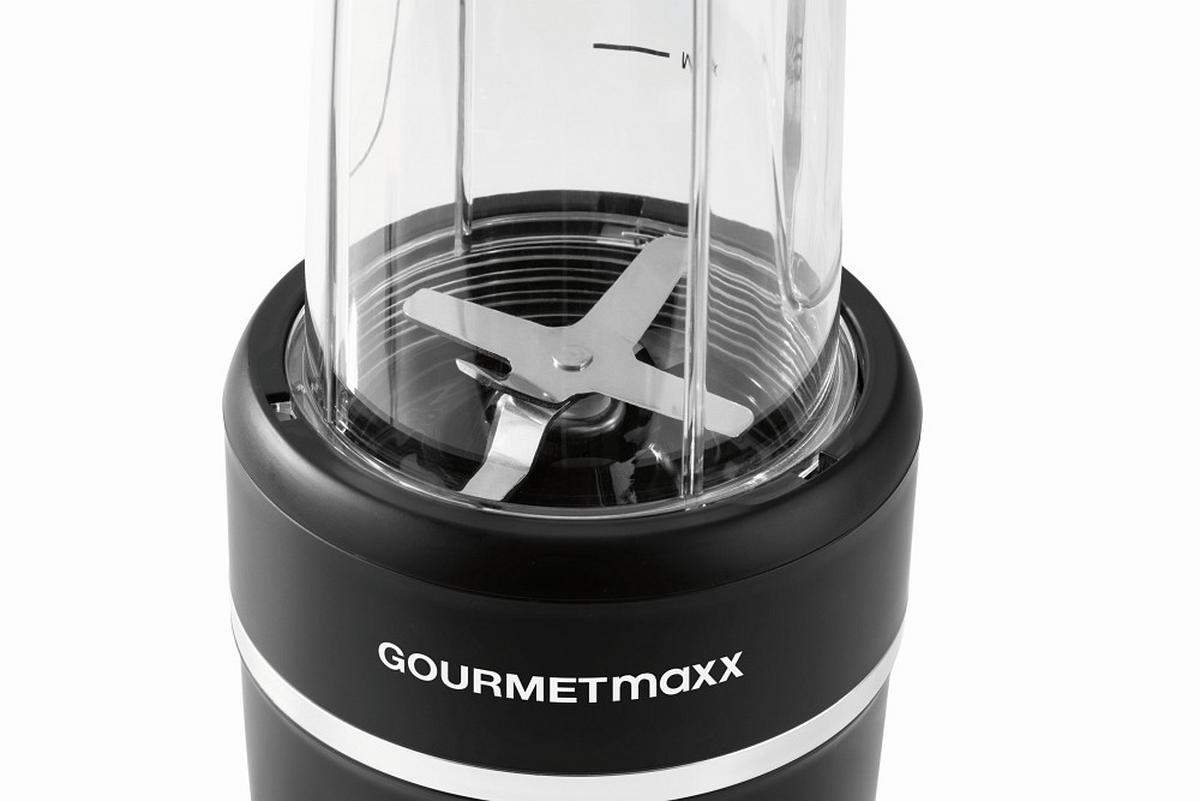 STANDMIXER GOURMETmaxx  - Transparent/Schwarz, Basics, Kunststoff/Metall (25,7/15,2/23,5cm) - GOURMETMAXX