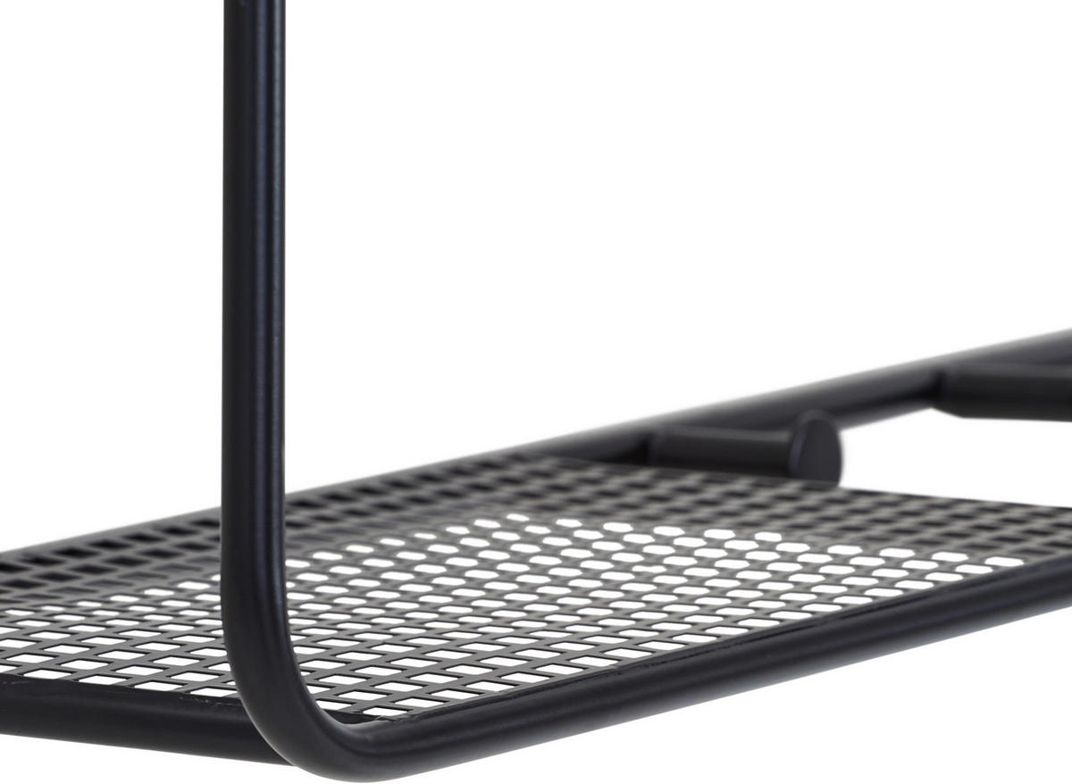 WANDGARDEROBE 80/20/17 cm  - Schwarz, Design, Metall (80/20/17cm) - MID.YOU