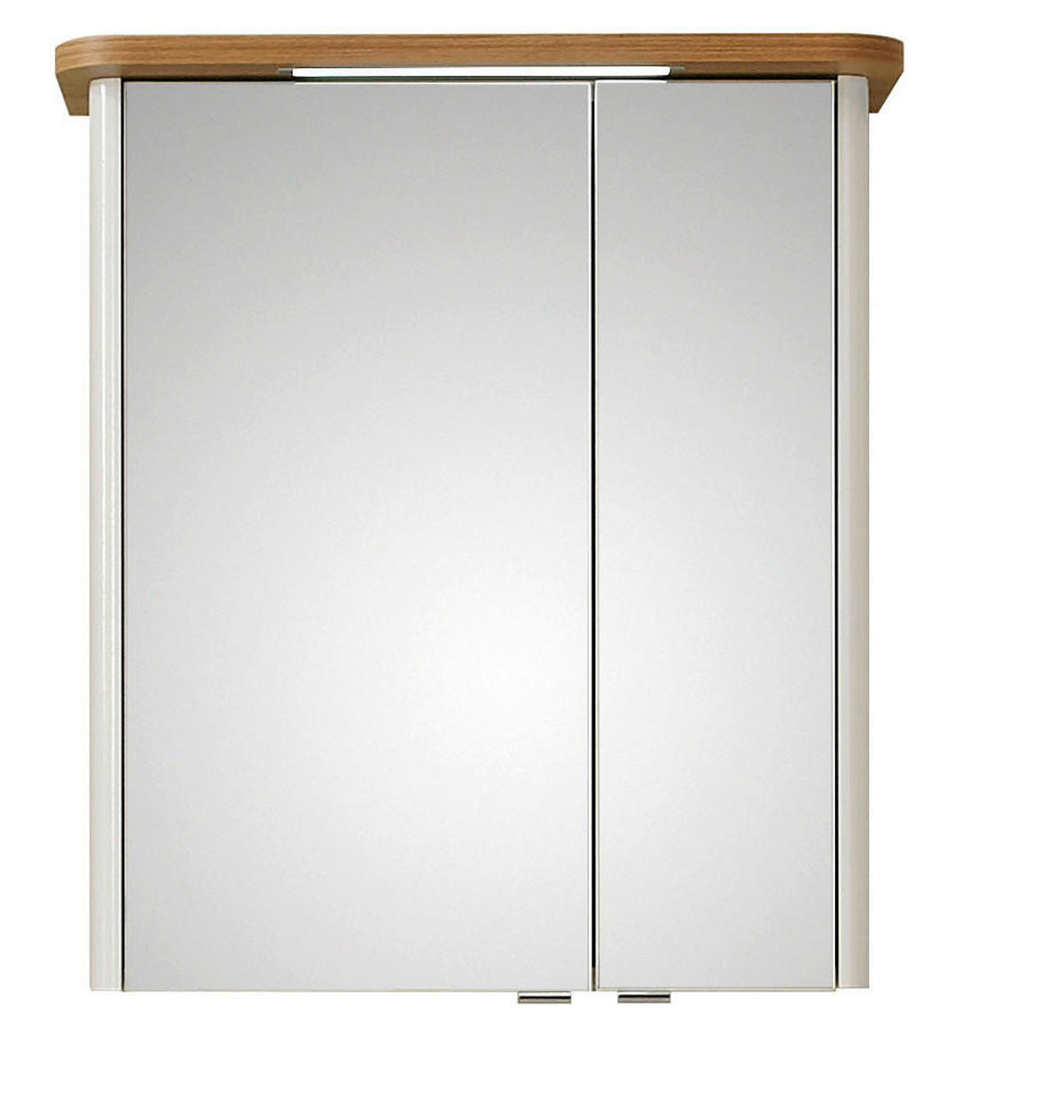 OMARA Z OGLEDALOM  - barve kroma/bela, Konvencionalno, kovina/steklo - Xora