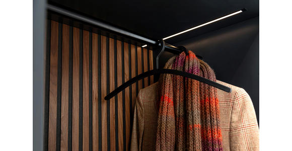 GARDEROBE 5-teilig in 196/233/59 cm - Anthrazit/Nussbaumfarben, Design, Holz/Holzwerkstoff (196/233/59cm) - Moderano