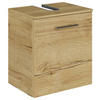 WASCHBECKENUNTERSCHRANK 45/49,8/33,3 cm  - Chromfarben/Wildeiche, KONVENTIONELL, Holzwerkstoff/Metall (45/49,8/33,3cm) - Sadena
