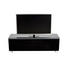 TV-ELEMENT Schwarz - Schwarz/Alufarben, Design, Glas/Holzwerkstoff (140/43/42cm) - Voleo