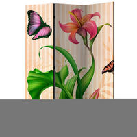 PARAVENT mit 3  Flügel - Multicolor, Basics, Holz/Textil (135/172/3cm) - artgeist