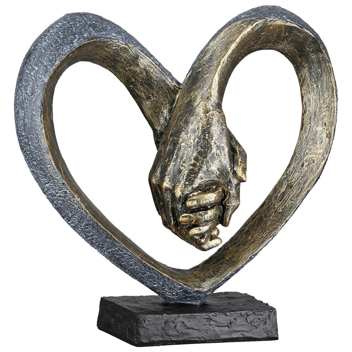 SKULPTUR - Bronzefarben/Grau, Basics, Kunststoff (26/24,5/10cm)