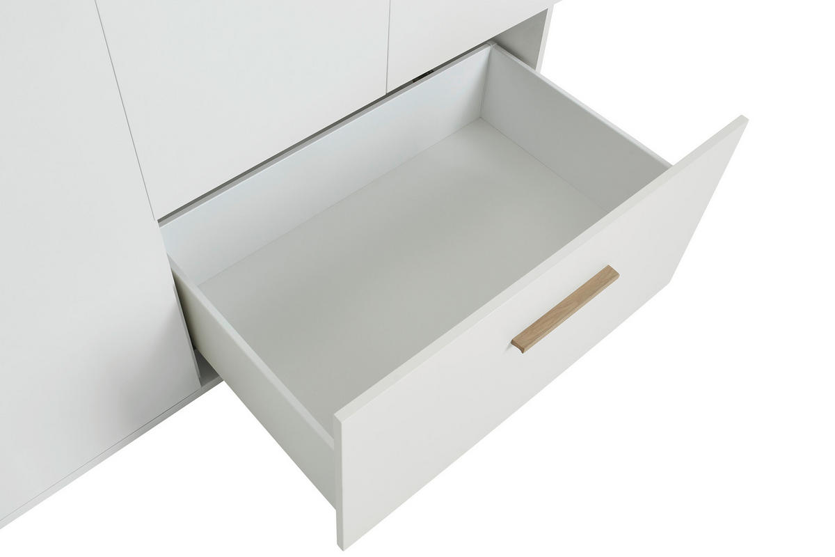 ORMAR ZA DJEČJU ODJEĆU  Enie  - bijela/boje hrasta, Basics, drvni materijal/drvo (164/200,40/55,60cm) - Paidi
