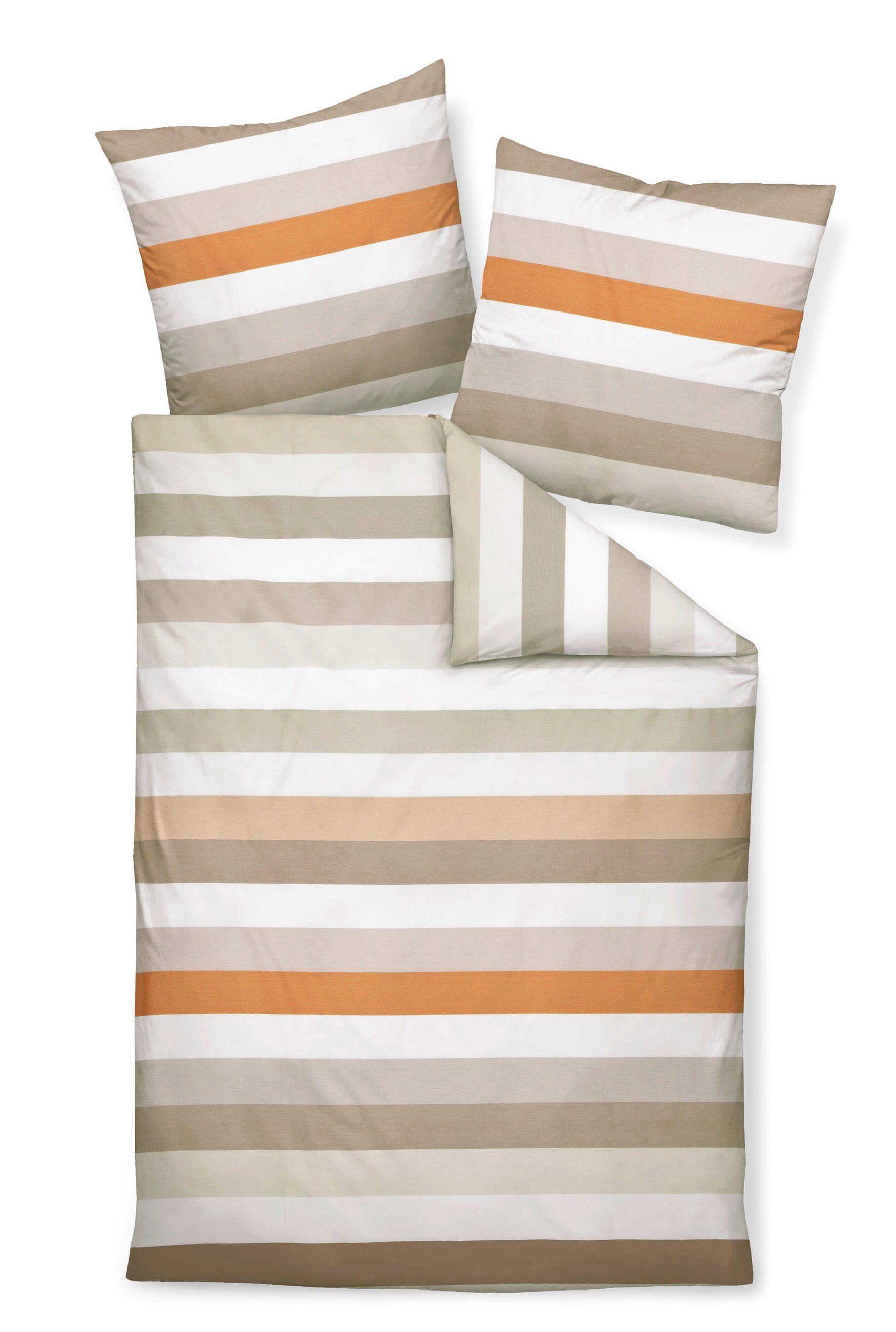 BETTWÄSCHE J.D. Makosatin 240/220 cm  - Sandfarben/Hellbraun, Basics, Textil (240/220cm) - Janine