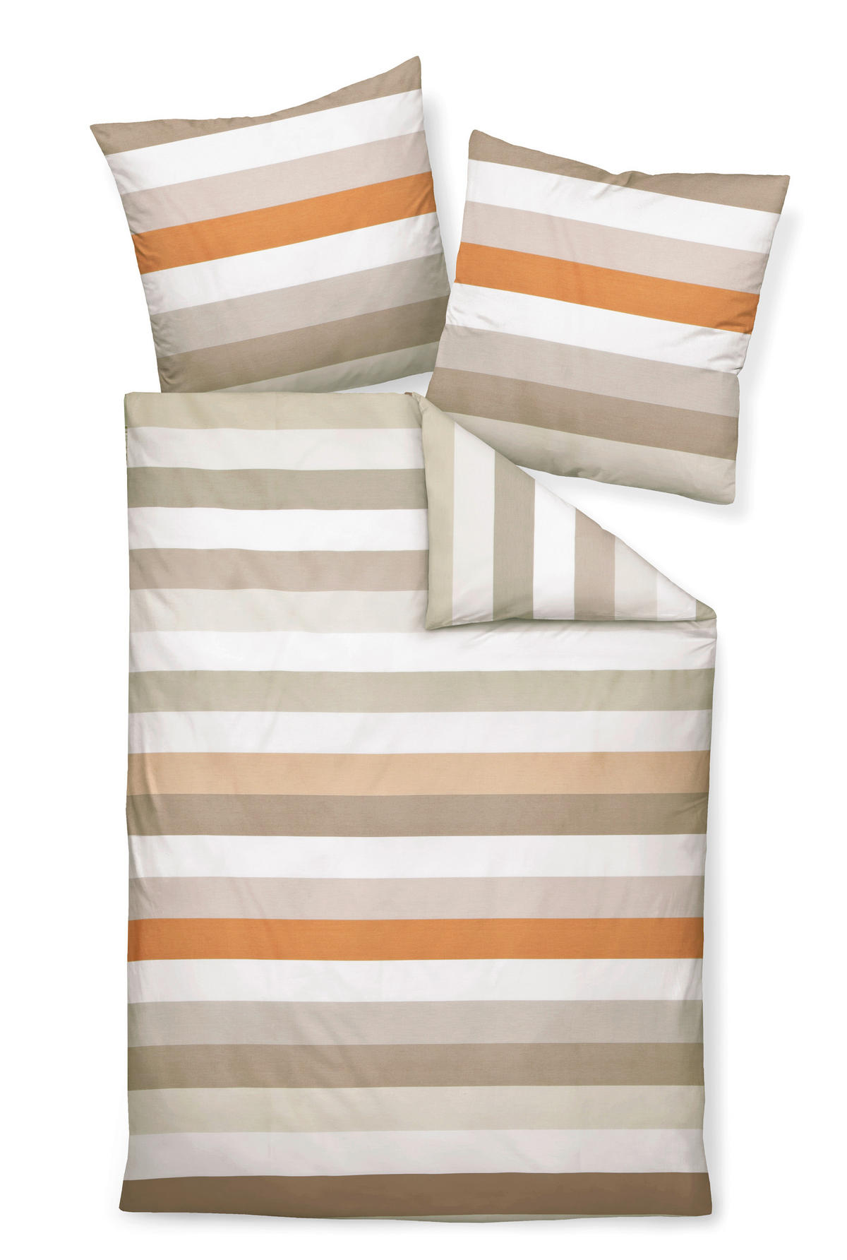 BETTWÄSCHE J.D. Makosatin 240/220 cm  - Sandfarben/Hellbraun, Basics, Textil (240/220cm) - Janine