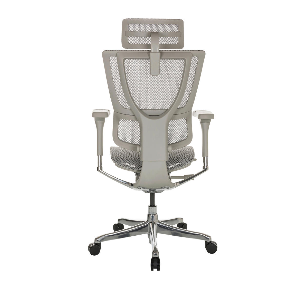 DREHSTUHL Netzbespannung Hellgrau  - Hellgrau, Basics, Kunststoff/Textil (69/116-138/66cm) - MID.YOU