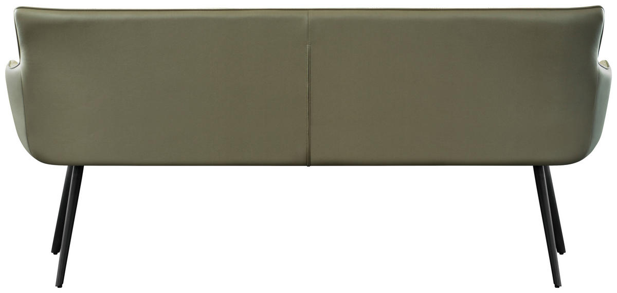 SITZBANK 200/90/62 cm  in Schwarz, Taupe, Olivgrün  - Taupe/Schwarz, Design, Holz/Textil (200/90/62cm) - Hom`in