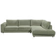 ECKSOFA  in Cord Dunkelgrün  325/224 cm  - Dunkelgrün/Schwarz, Design, Kunststoff/Textil (325/224cm) - Hom`in