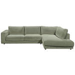ECKSOFA  in Cord Dunkelgrün  325/224 cm  - Dunkelgrün/Schwarz, Design, Kunststoff/Textil (325/224cm) - Hom`in