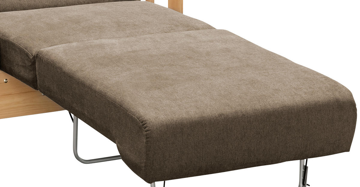 SCHLAFSOFA Mikrofaser Honig, Dunkelbraun  - Dunkelbraun/Honig, LIFESTYLE, Textil (154/88/90cm) - Livetastic
