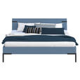 BETT 180/200 cm,  in Blau  - Blau/Schwarz, Design, Metall (180/200cm) - Xora