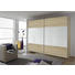 SCHWEBETÜRENSCHRANK 2 -türig Sonoma Eiche, Weiß - Silberfarben/Weiß, Design, Glas/Holz (271/210/62cm) - XORA