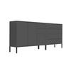 SIDEBOARD  in 184,5/86/33 cm  - Anthrazit, MODERN, Holzwerkstoff/Metall (184,5/86/33cm) - MID.YOU