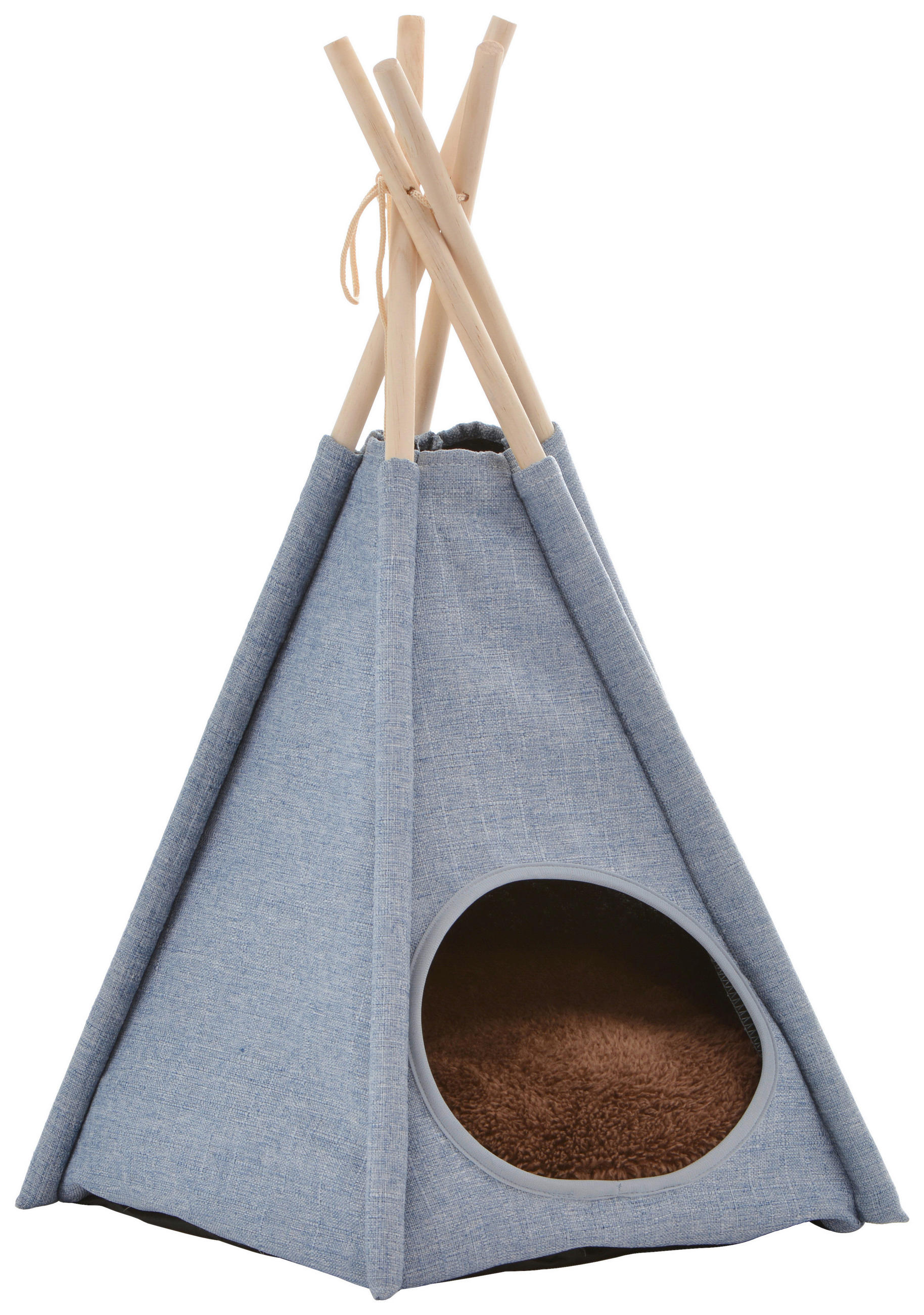 HEIMTIER-TIPI YUMA 22081.105 - Blau, KONVENTIONELL, Holz/Textil (40/40/58cm)