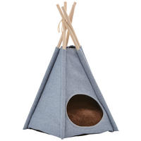 HEIMTIER-TIPI YUMA 22081.105 - Blau, KONVENTIONELL, Holz/Textil (40/40/58cm)