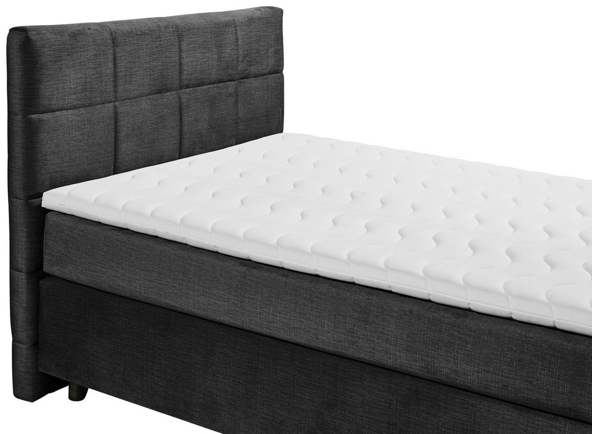 BOXSPRINGBETT 140/200 cm  in Schwarz  - Schwarz, Design, Holzwerkstoff/Kunststoff (140/200cm) - Xora
