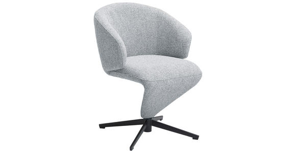 ARMLEHNSTUHL  in Eisen Leinenoptik  - Schwarz/Grau, Design, Textil/Metall (62/82/62cm) - Moderano