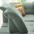 ECKSOFA in Chenille Mintgrün  240/308 cm  - Schwarz/Mintgrün, Design, Textil/Metall (240/308cm) - Xora