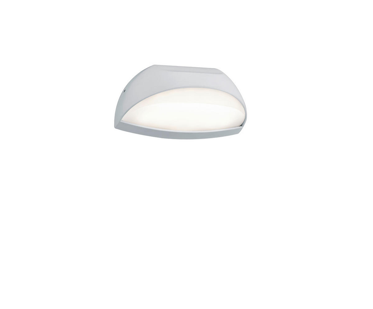 ZUNANJA STENSKA SVETILKA  Muga 16/18,5/10,5 cm            - bela, Basics, kovina/umetna masa (16/18,5/10,5cm)