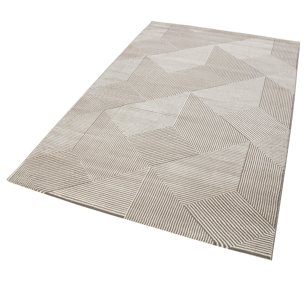 WEBTEPPICH 133/200 cm Velvet Groove Beige  - Beige, KONVENTIONELL, Textil (133/200cm) - Esprit
