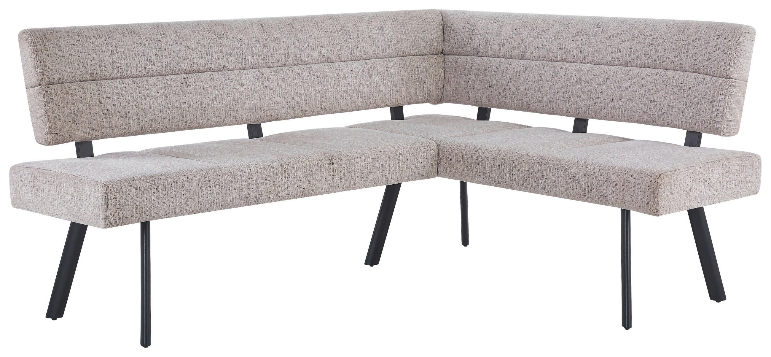ECKBANK 190/150 cm  in Beige  - Beige/Schwarz, KONVENTIONELL, Textil/Metall (190/150cm) - MID.YOU
