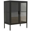 VITRINSKÅP  i svart  - svart/transparent, Design, metall/glas (60/80/35cm) - MID.YOU