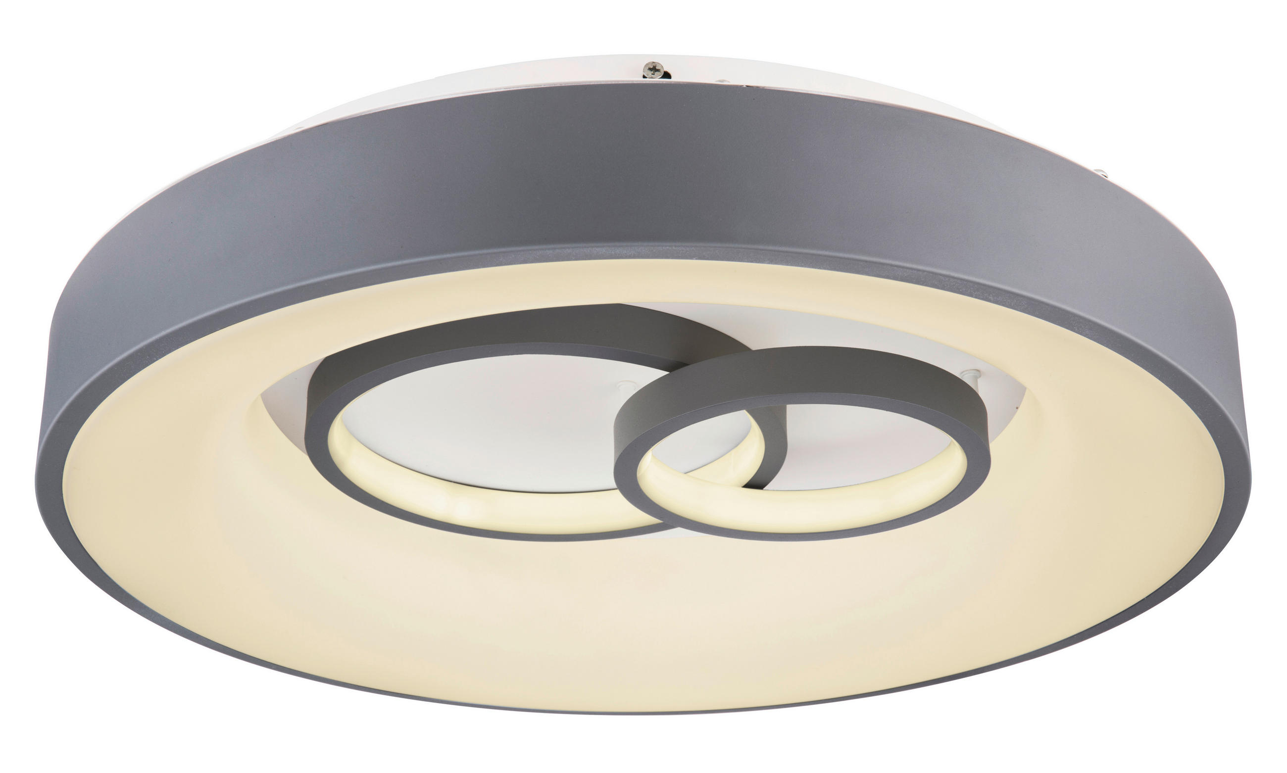 LED-DECKENLEUCHTE 50 W  48/10 cm    - Weiss/Grau, Basics, Kunststoff/Metall (48/10cm) - Globo