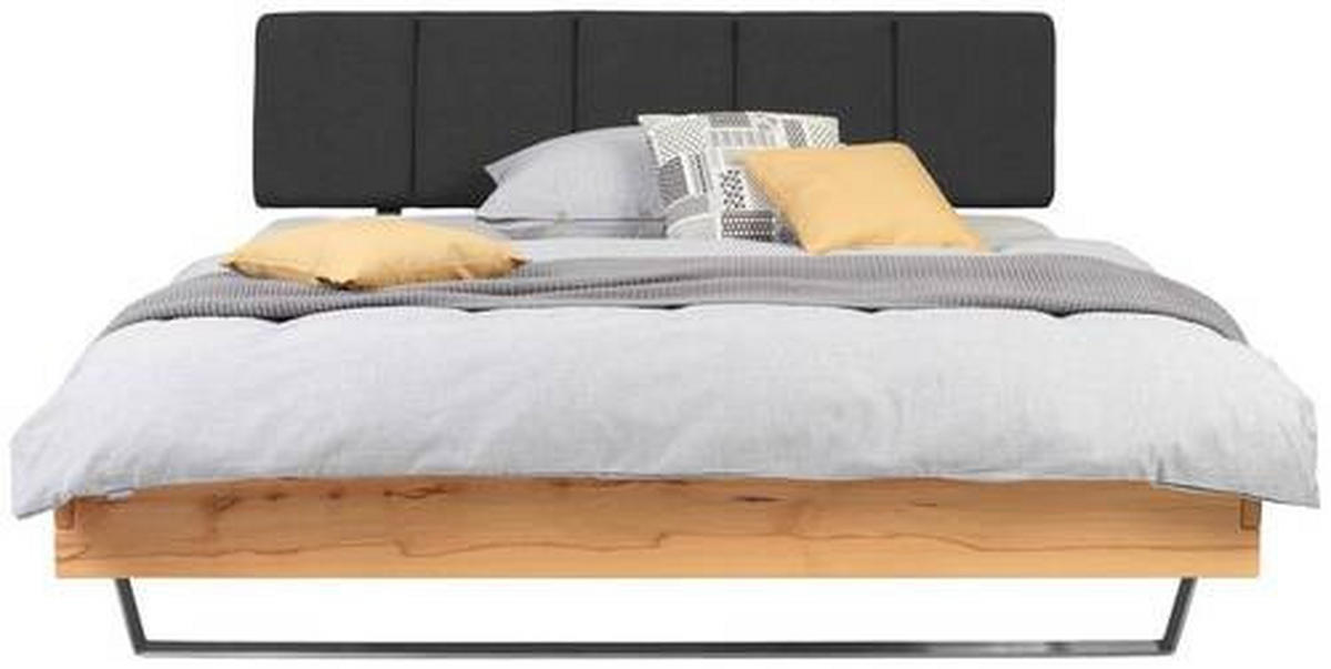 BETT 140/200 cm  in  - Anthrazit/Buchefarben, Natur, Holz/Textil (140/200cm) - Valnatura