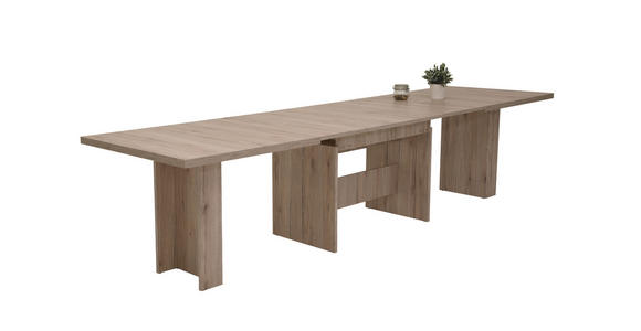 ESSTISCH in Holzwerkstoff 160-320/90/76 cm  - Eichefarben, Basics, Holzwerkstoff (160-320/90/76cm) - Carryhome