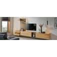 WOHNWAND  in Anthrazit, Eichefarben  342/160/50 cm  - Eichefarben/Anthrazit, Design, Glas/Holz (342/160/50cm) - Dieter Knoll